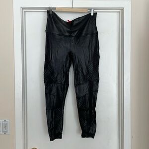 Spanx faux leather moto leggings